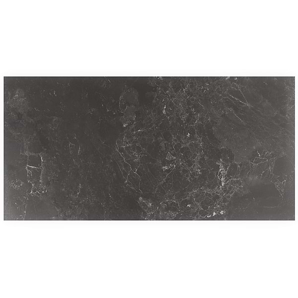 Marmo Perfetto Nero Black 24x48 Semi-Polished Porcelain Tile