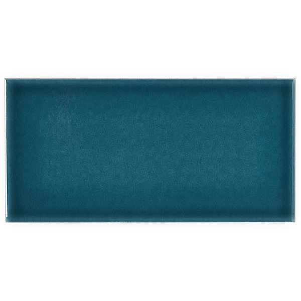 Seaside Marine Blue 4x8 Crackled Glossy Ceramic Tile