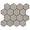 New Rock Fumo Light Gray 3" Hex Limestone Look Matte Porcelain Mosaic Tile
