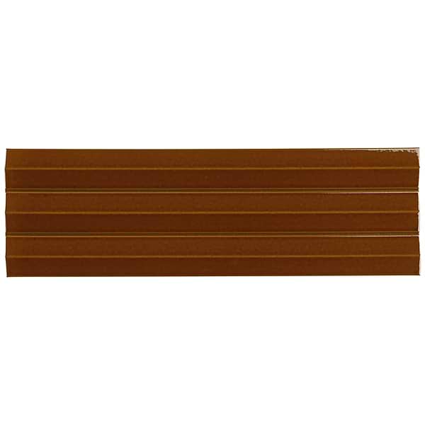 Ponto Ochre Yellow Fluted 5x16 3D Polished Porcelain Tile