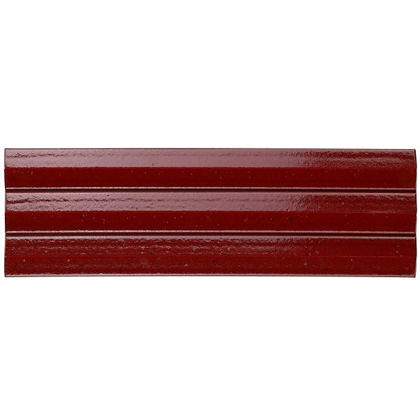 Ponto Ruby Red Fluted 5x16 3D Polished Porcelain Tile