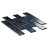 Magico Iridescent Night Black 2x6 Polished Glass Mosaic Tile