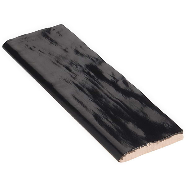 Montauk Jet 2x8 Mixed Finish Ceramic Bullnose