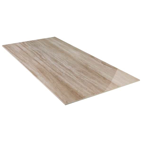 Nashville Beige 24x48 Travertine Look Polished Porcelain Tile