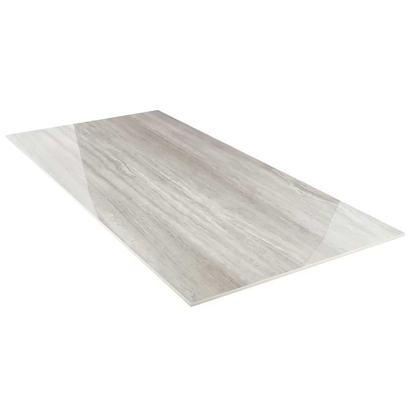 Nashville Gray 24x48 Travertine Look Polished Porcelain Tile