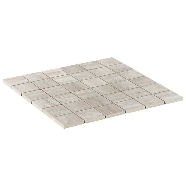 Nashville Gray 2x2 Travertine Look Matte Porcelain Mosaic Tile