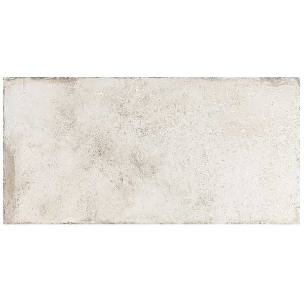 Seville Olimpia White 12x24 Travertine Look Matte Porcelain Tile