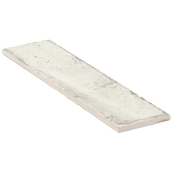 Sample-Seville Olimpia White 3x12 Travertine Look Matte Porcelain Tile