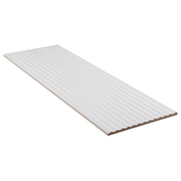 Mod White 12x36 3D Fluted Matte Ceramic Tile 