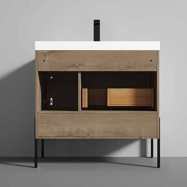 Kaleb 36'' Classic Oak Vanity and Counter