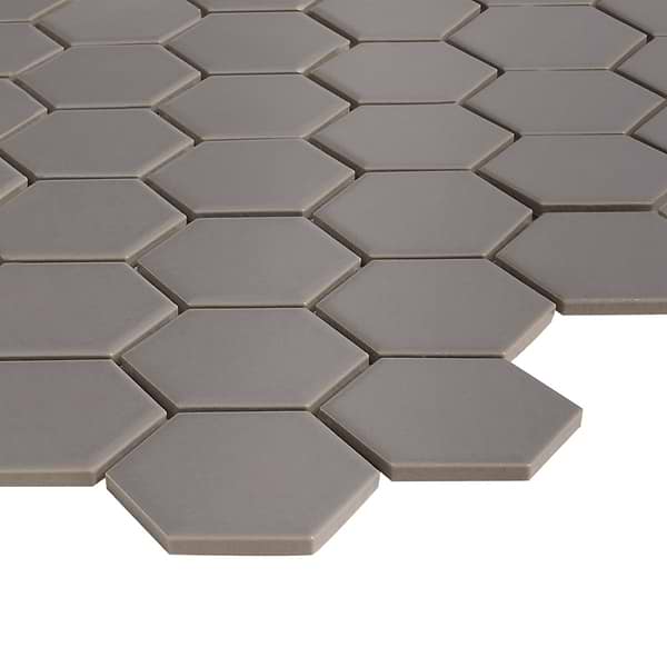 Serenity Dark Gray 2" Hexagon Matte Porcelain Mosaic Tile