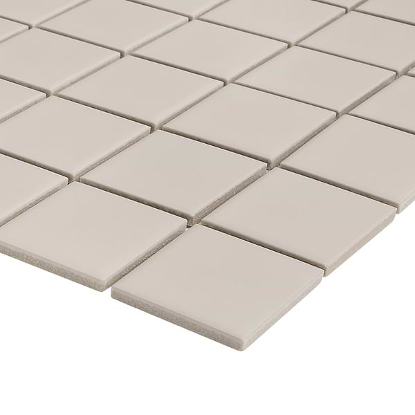 Serenity Pearl Beige 2x2 Matte Porcelain Mosaic Tile