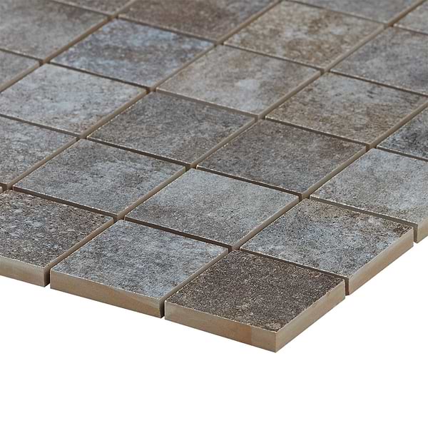 Flatiron 2.0 Graphite Gray 2x2 Matte Porcelain Mosaic Tile by Angela Harris in Charcoal, View 8, open zoomed image