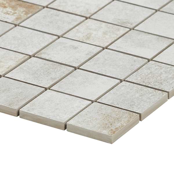 Flatiron 2.0 White 2x2 Matte Porcelain Mosaic Tile by Angela Harris in White, View 8, open zoomed image
