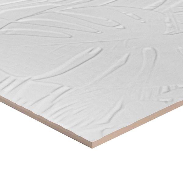 Botanic Bianco White 24x48 Textured Matte Ceramic Tile