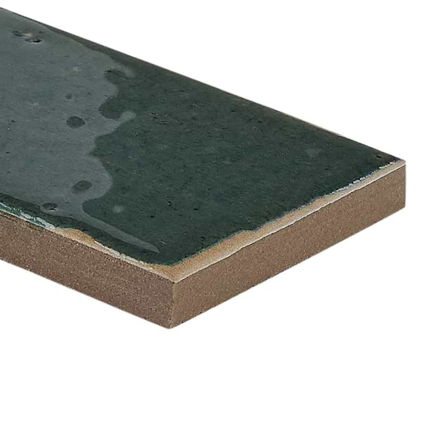 Essa Green 2x6 Terracotta Look Polished Porcelain Tile in Green, View 8, open zoomed image