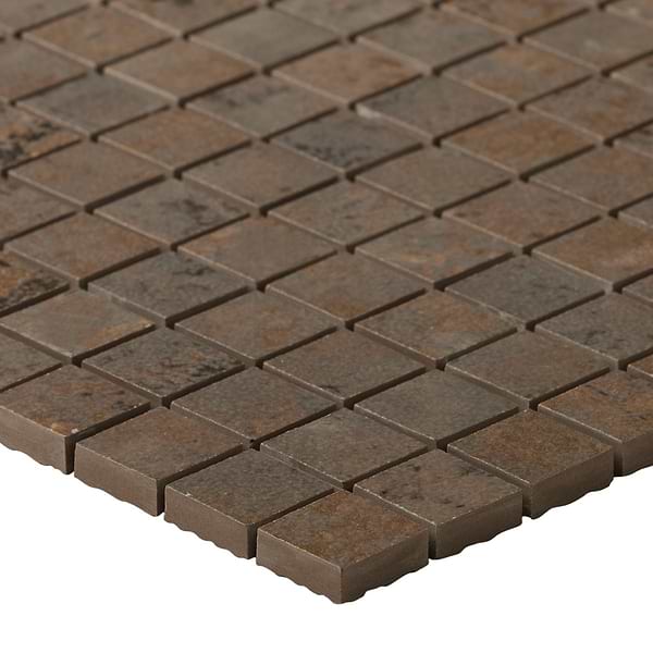 Portrait Copper 1x1 Matte Porcelain Mosaic in Brown, View 8, open zoomed image