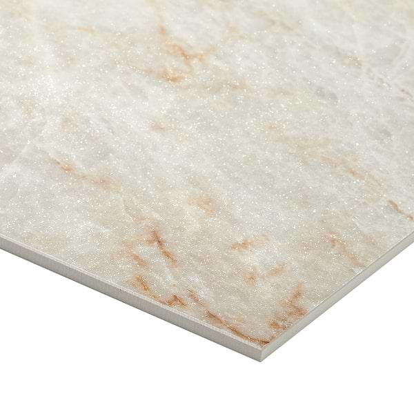 Grand Taj Mahal Lux Shimmer Pearl Beige 24x48 Stone Look Polished Porcelain Tile in Beige, View 8, open zoomed image
