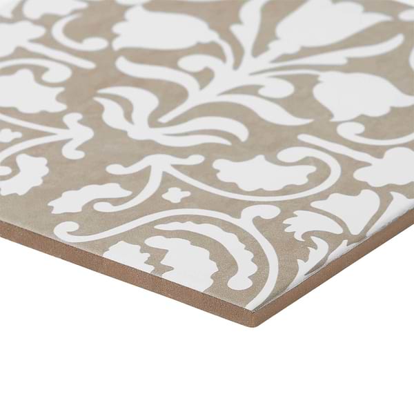 Elowynn Belle Sand Beige 8x8 Matte Porcelain Tile by Kravet in Beige & Cream, View 8, open zoomed image