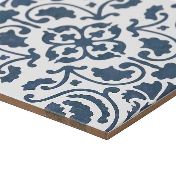 Elowynn Haven & Belle Cove White 8x8 Matte Porcelain Tile by Kravet in Blue, White, View 8, open zoomed image