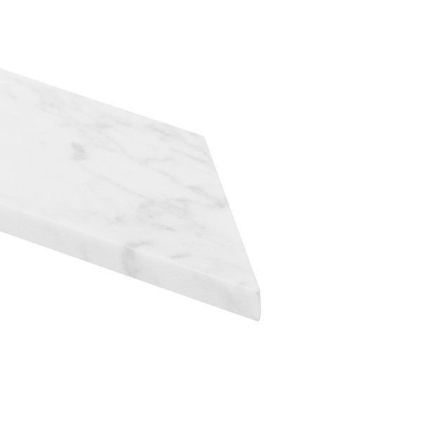Bianco Carrara 3x12 Chevron Honed Marble Tile