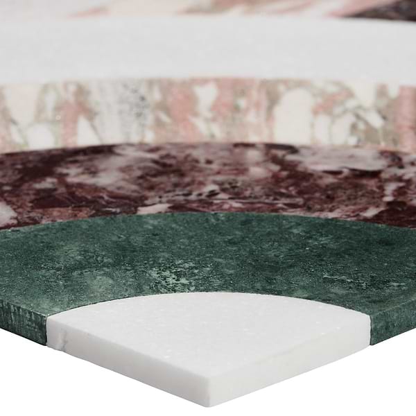 Elizabeth Sutton Arc Vertical Passion Multicolor 12x12 Polished Marble Mosaic Tile