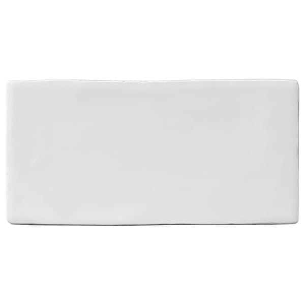 Lancaster Bianco White 3x6 Polished Ceramic Wall Tile