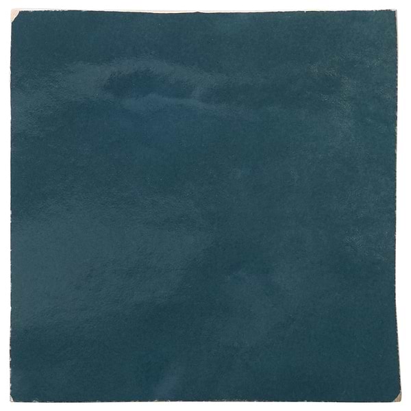 Zelora Coastal Blue 4x4 Zellige Look Glossy Ceramic Tile