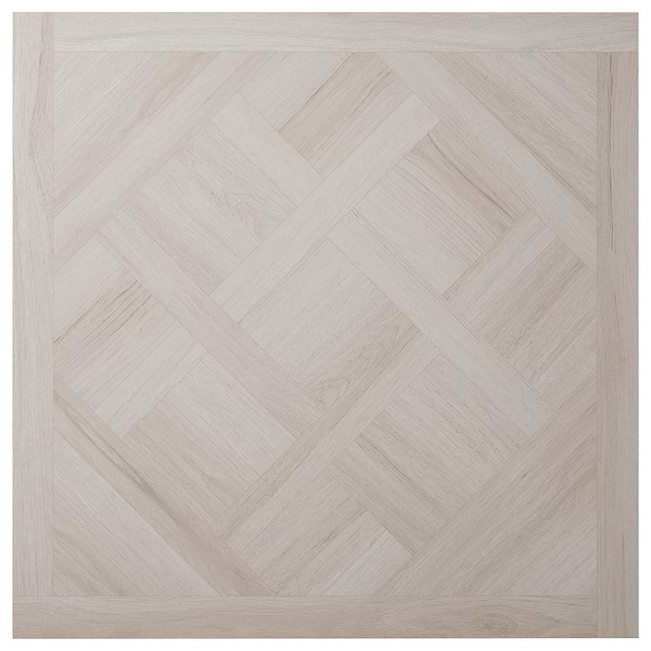 Marsai Traditional Parquet Light Oak 32x32 Wood Look Matte Porcelain Tile in Beige & Cream, View 8, open zoomed image