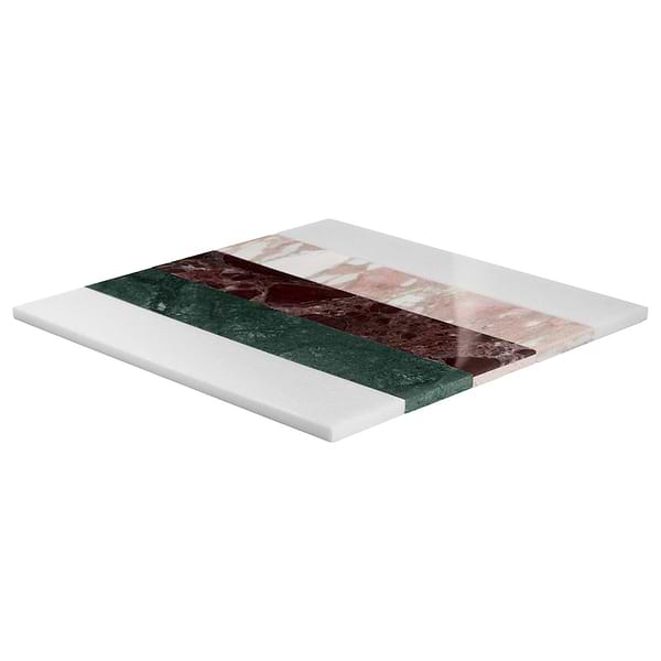 Elizabeth Sutton Arc Weave Passion Multicolor 12x12 Polished Marble Mosaic Tile