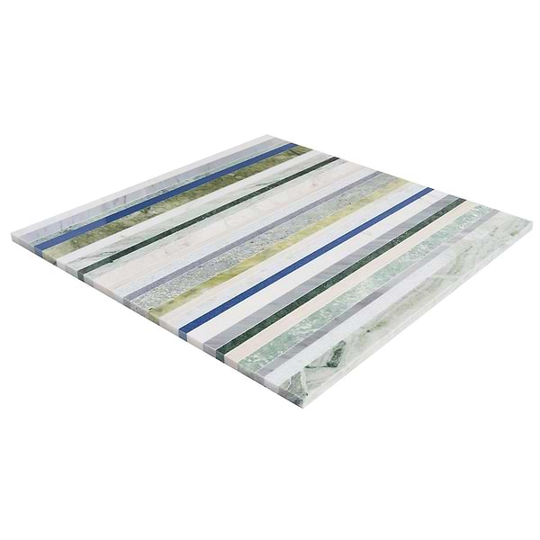 Isla Lagoon Green 16x16 Polished Marble Mosaic Tile