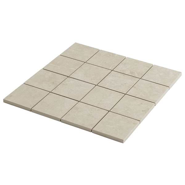 Corretta Sand Beige 3x3 Matte Porcelain Mosaic Tile in Sand, Beige, View 8, open zoomed image