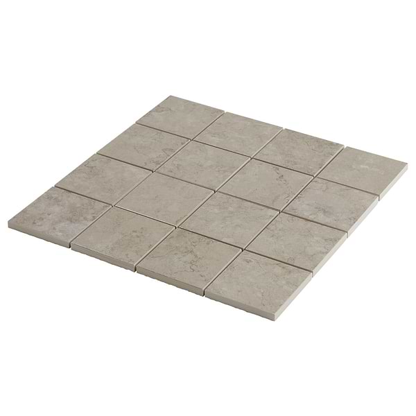 Corretta Warm Gray 3x3 Matte Porcelain Mosaic Tile in Gray, View 8, open zoomed image