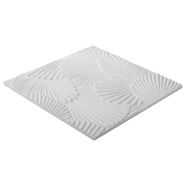 Okeanos Carved White Thassos 16x16 3D Honed Marble Tile