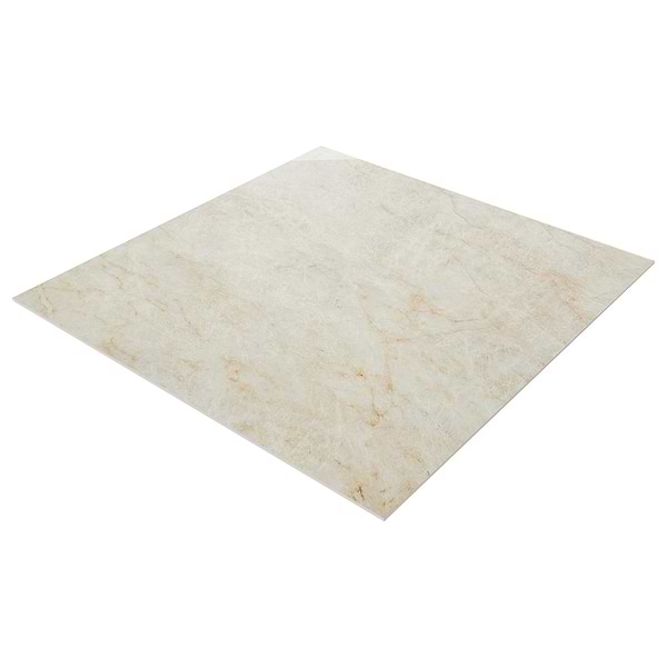 Grand Taj Mahal Pearl Beige 48x48 Stone Look Polished Porcelain Tile in Beige, View 8, open zoomed image