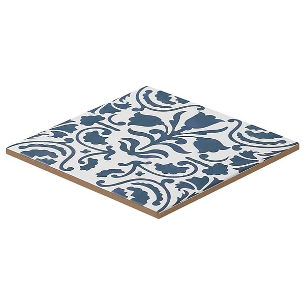 Elowynn Belle Cove White 8x8 Matte Porcelain Tile by Kravet in Blue, White, View 8, open zoomed image