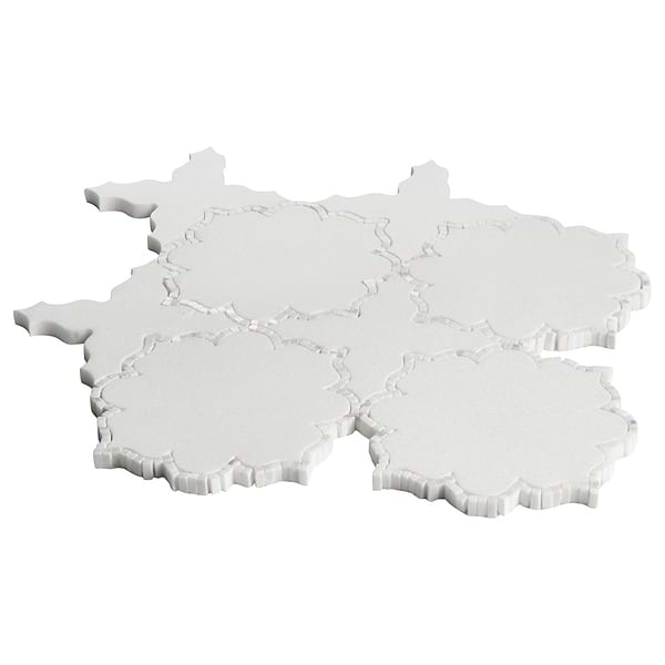 Ellsen Thassos and Calacatta Gold Polished Marble Mosaic Tile by Kravet in White, Gray, View 8, open zoomed image