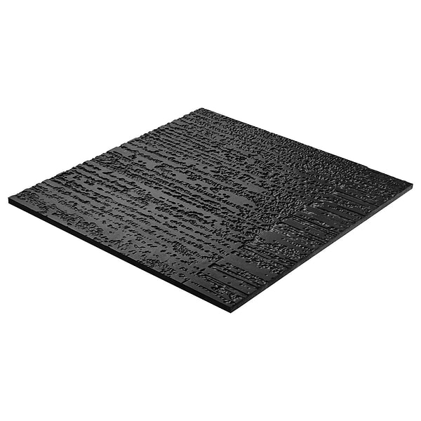 Stretto Carved Black Jade 16x16 Textured Honed Marble Tile in Black, View 8, open zoomed image
