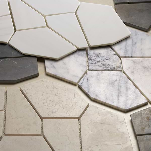 Nature Organica White Dolomite Honed Marble Mosaic Tile