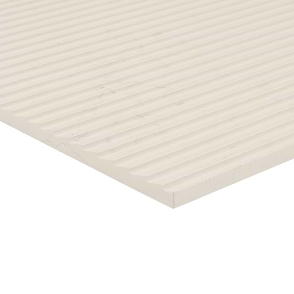 Stonework Pleat Bianco Perlino 12x24 3D Honed Marble Tile