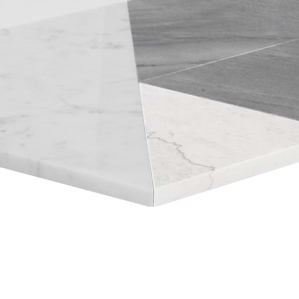 Prism Grana Gray Polished Marble Mosaic Tile