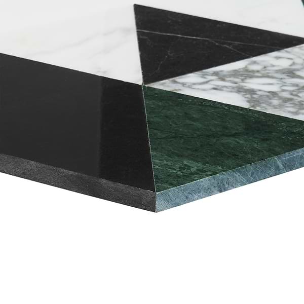 Prism Verdone Green Polished Marble Mosaic Tile