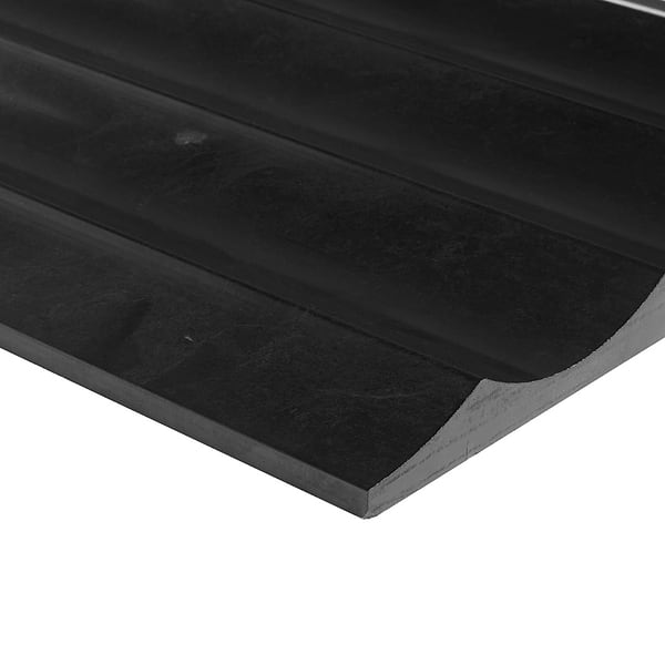 Stonework Fluted Black Jade 12x24 3D Honed Marble Tile