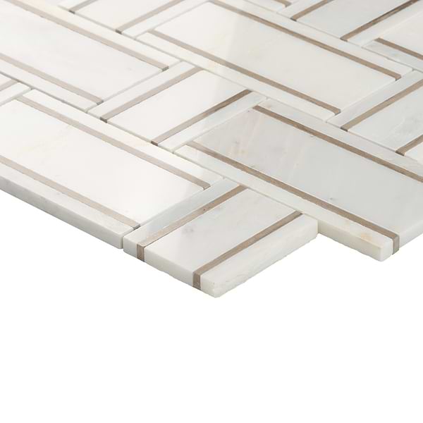 Esplanade Asian Statuary Polished Marble Mosaic Tile