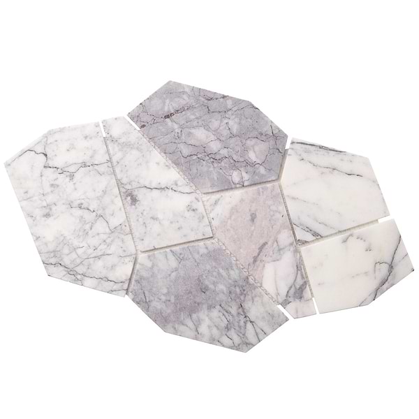 Nature Organica Lilac Tumbled Marble Mosaic Tile