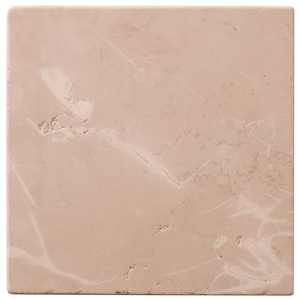 Rosa Perlino 8x8 Tumbled Marble Tile