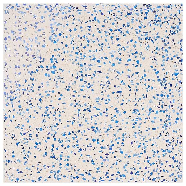 Veritas Terrazzo Creme with Cobalt Blue 16x16 Polished Terrazzo Tile