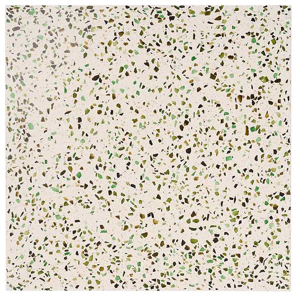 Veritas Terrazzo Creme with Emerald Green 16x16 Polished Terrazzo Tile