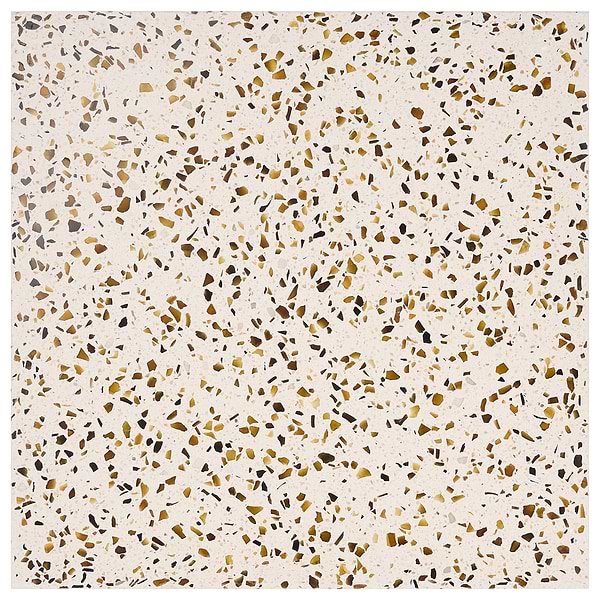 Veritas Terrazzo Creme with Gold 16x16 Polished Terrazzo Tile