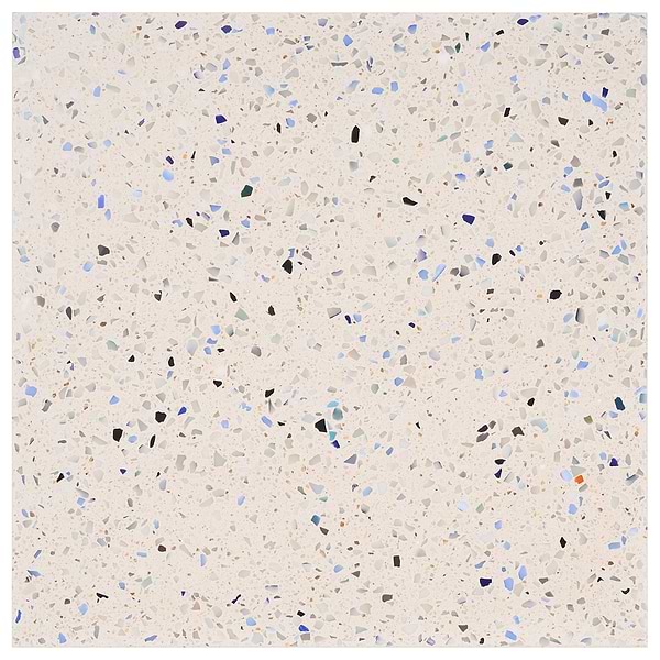 Veritas Terrazzo Creme with Nautical Blue 16x16 Polished Terrazzo Tile